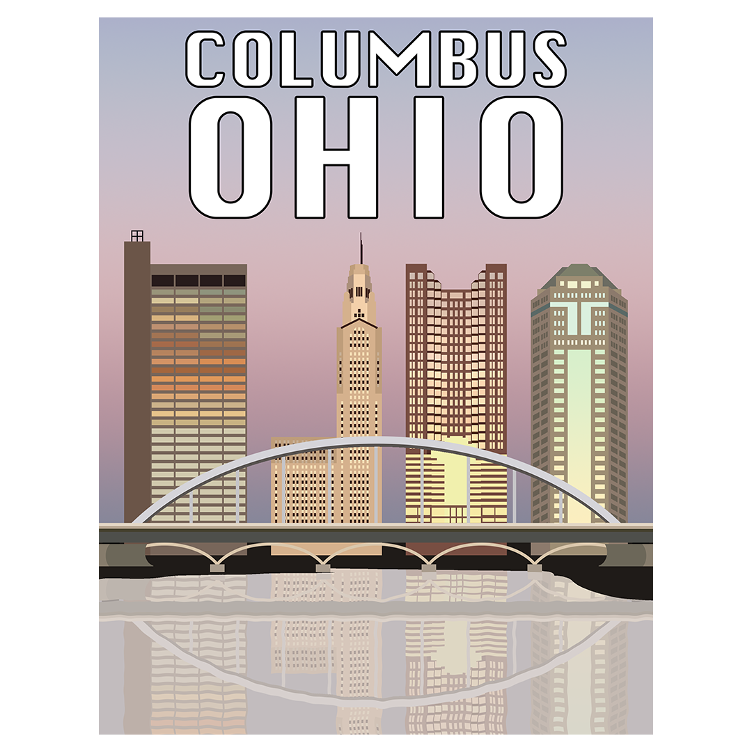'Columbus, Ohio Skyline' Poster