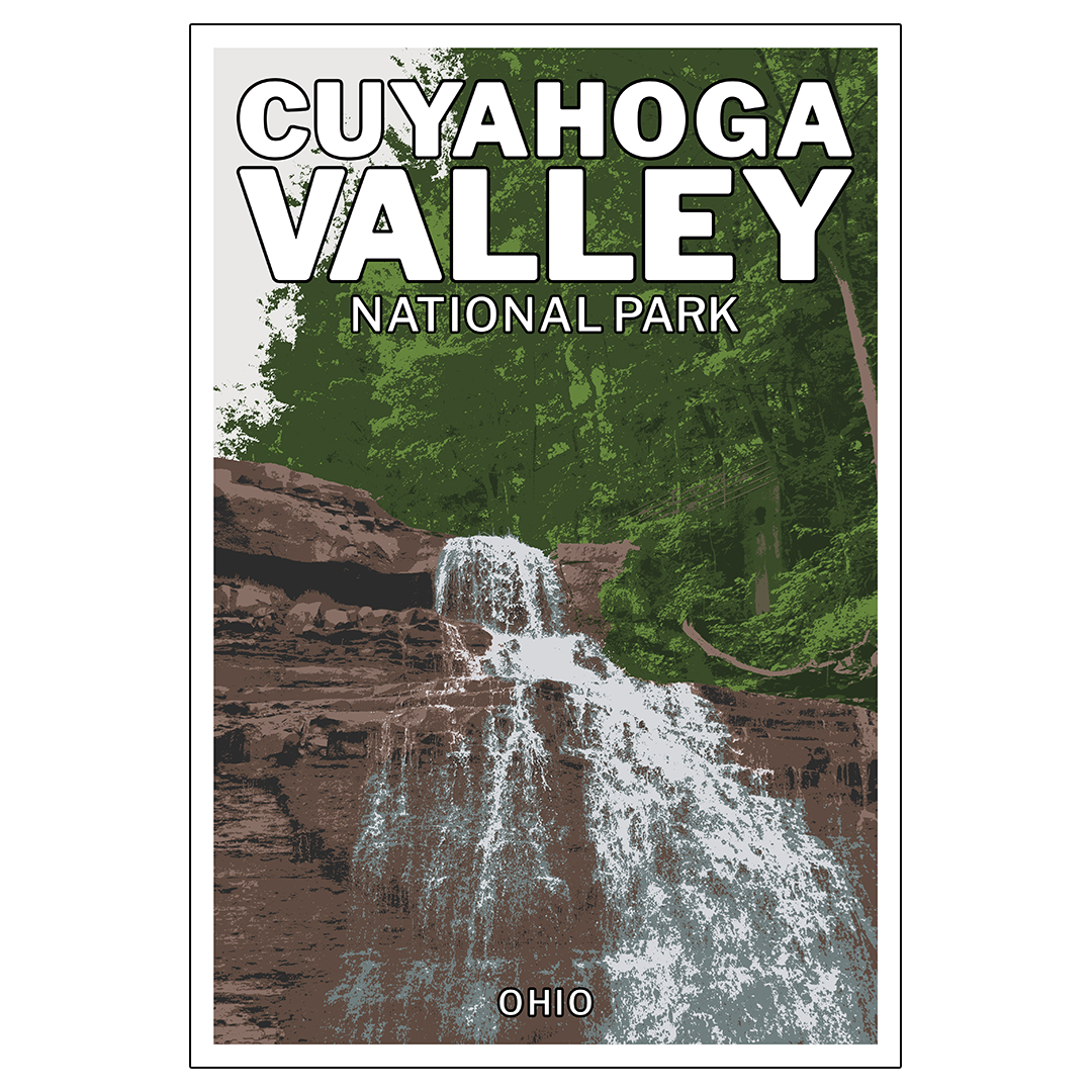 'Cuyahoga Valley National Park Waterfall' Poster