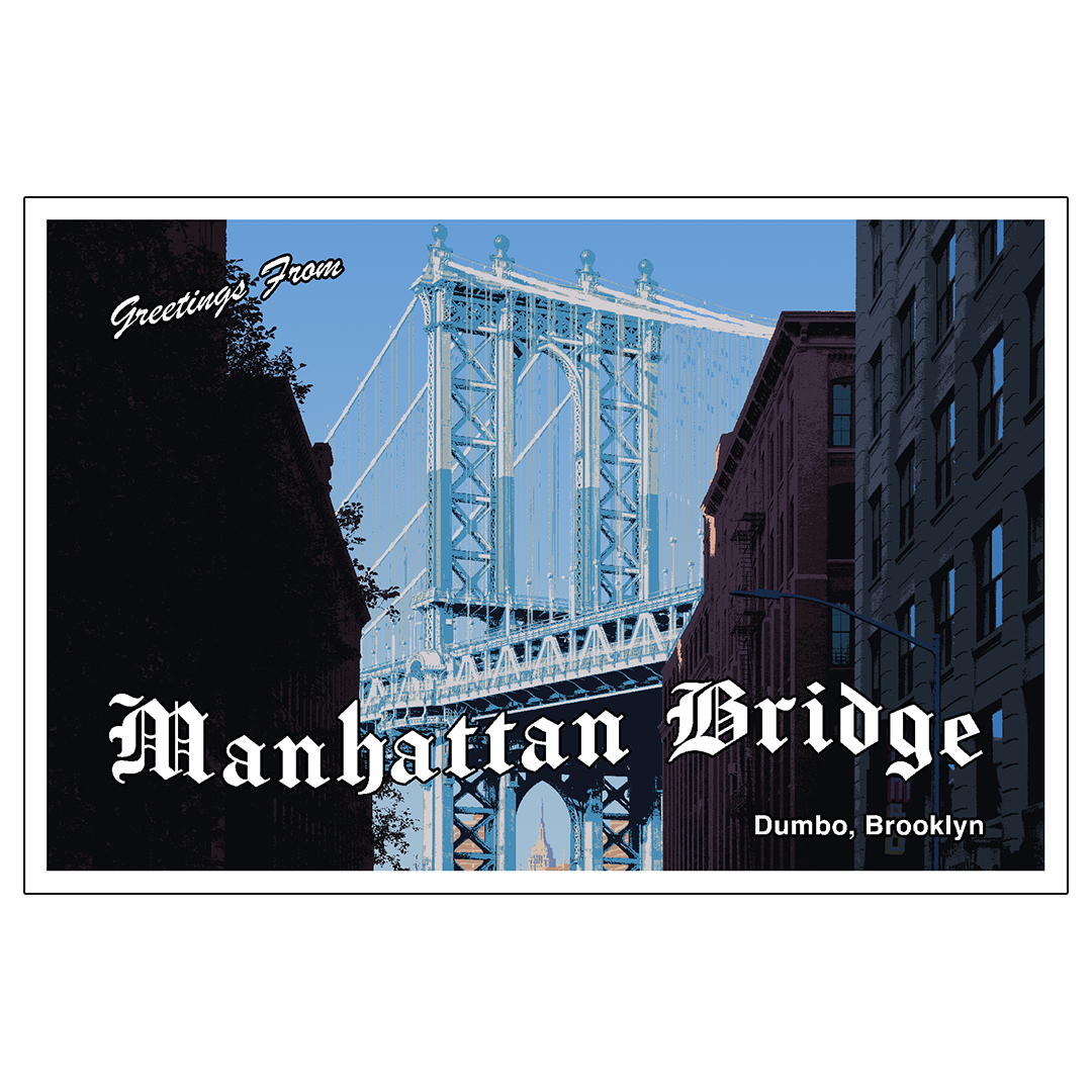 'Manhattan Bridge' Postcard