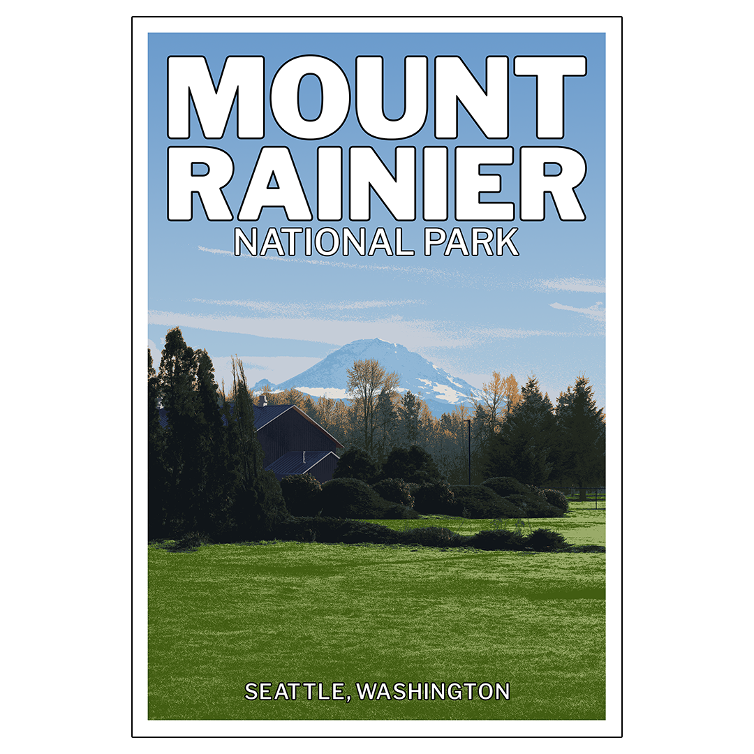 'Mount Rainier National Park Land' Poster