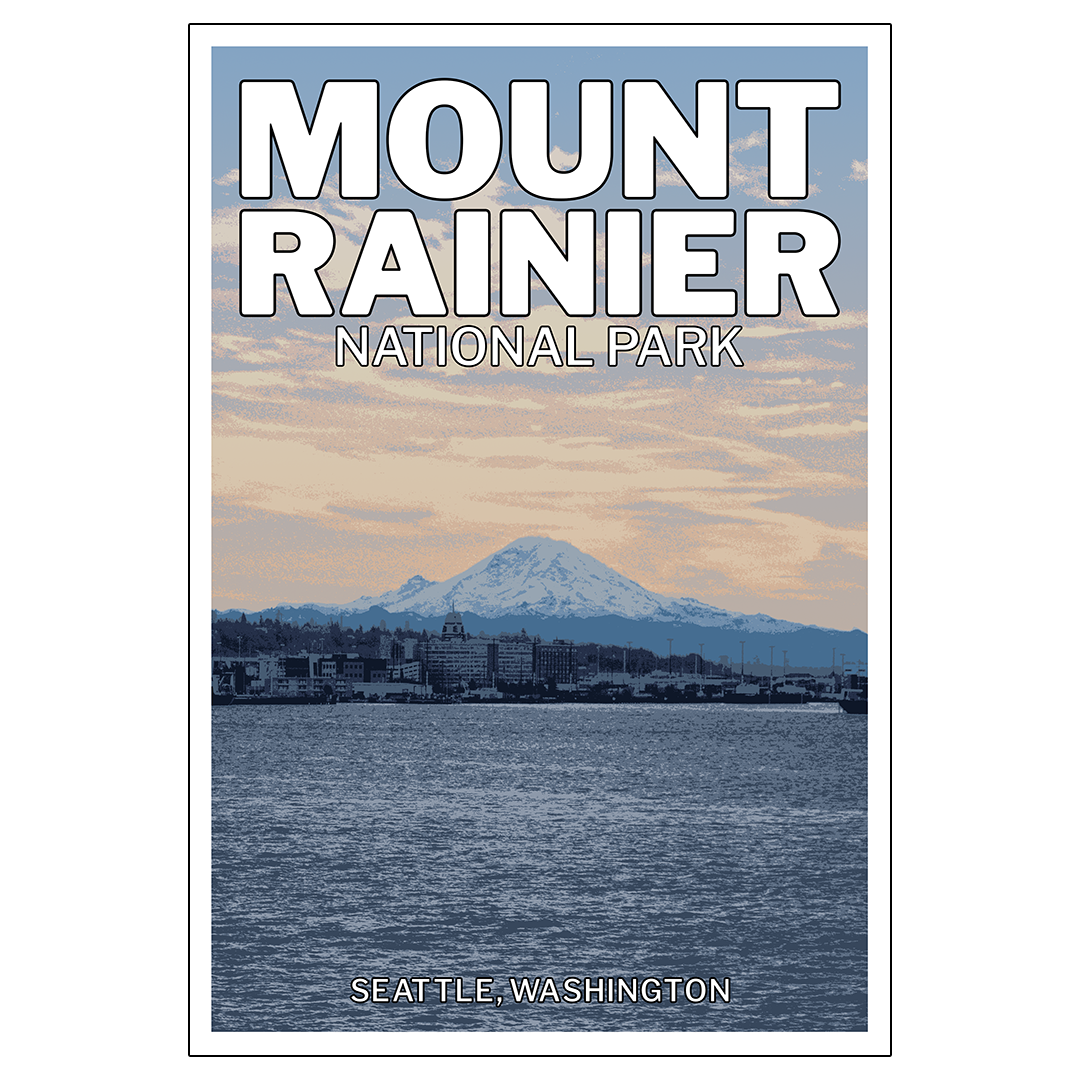 'Mount Rainier National Park Sea' Poster